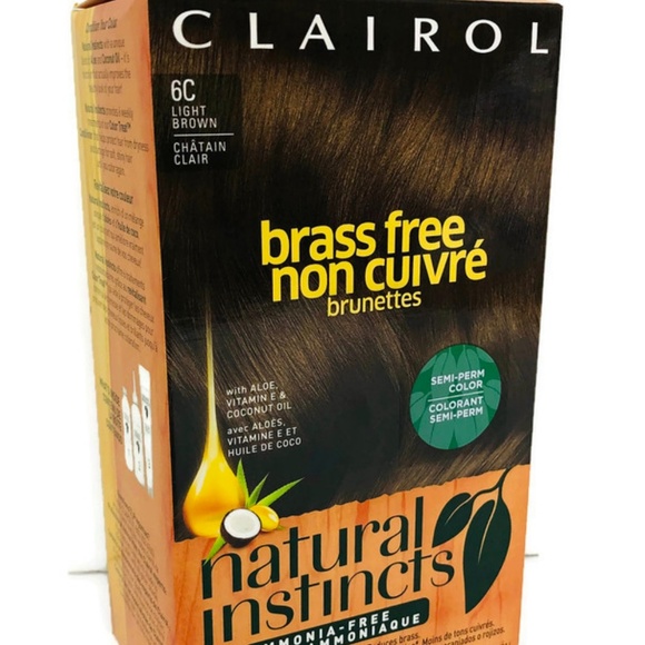 Clairol Natural Instincts Other - Clairol Natural Instincts 6C Light Br Brass Free